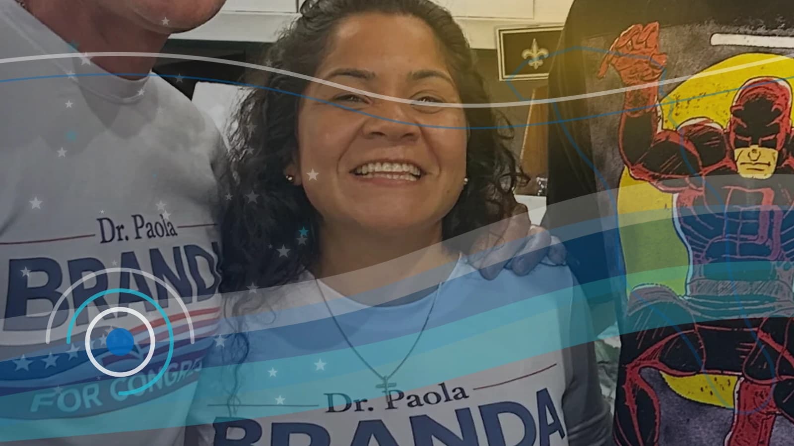 Florida First Palm Beach campaign image with patriotic flags