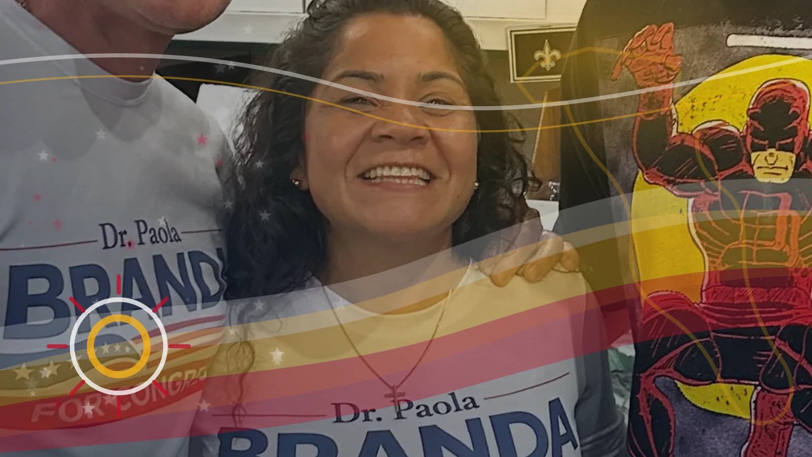 Paola Branda campaign supporters at a patriotic Palm Beach event
