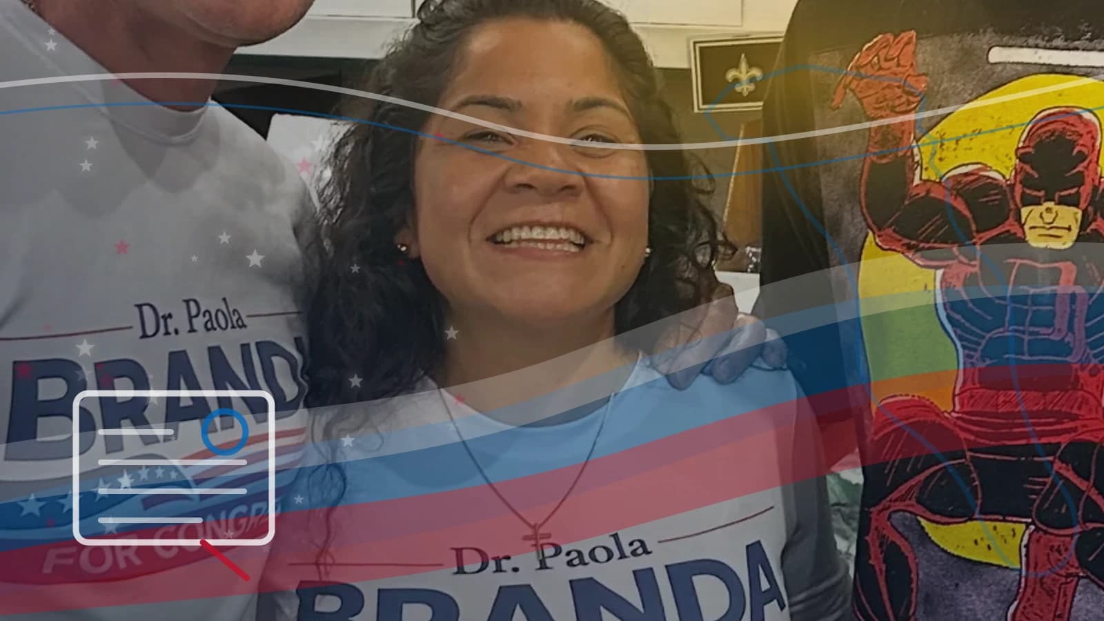 Florida First Palm Beach campaign image with patriotic flags