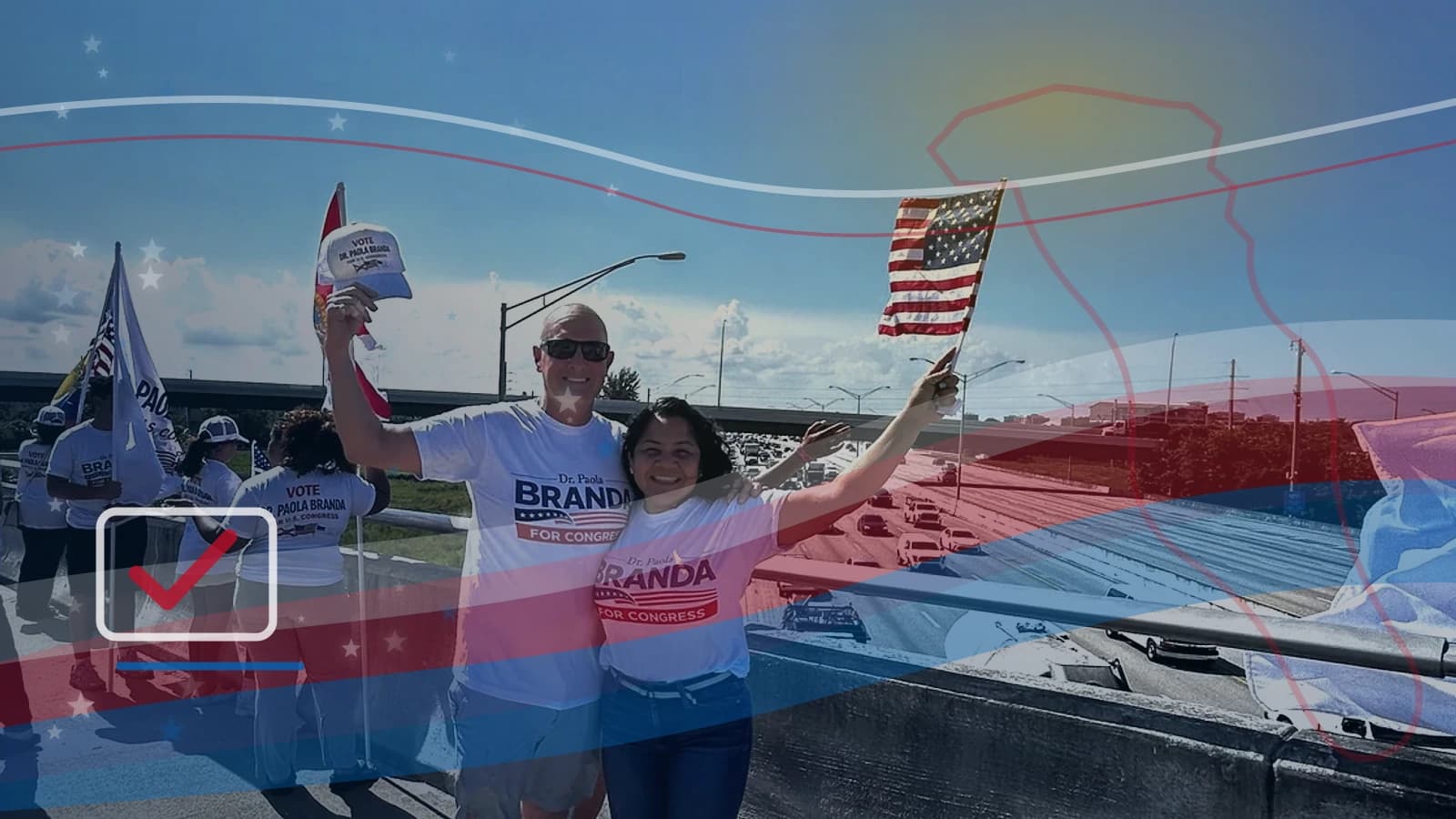 Vecindario de Palm Beach con rutas patrióticas para votantes